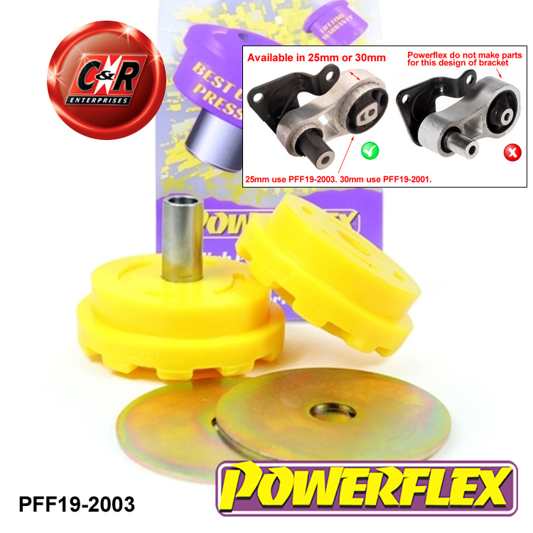 Fiesta ST180 Powerflex lower engine mount Large Bush 30 mm ovale PFF19-2001