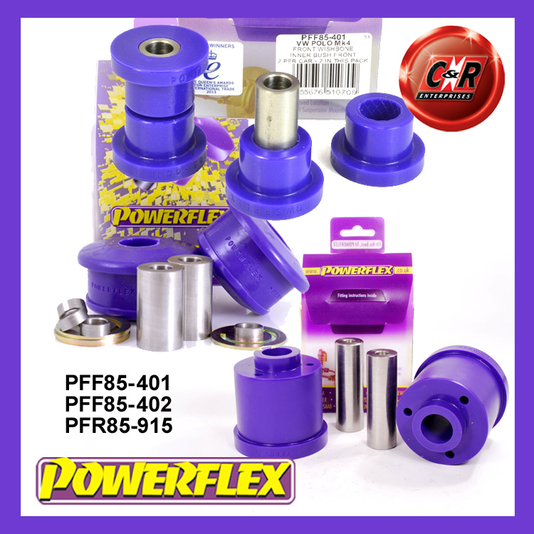 Powerflex PU Querlenkerlager Set für VW Polo Lupo Seat Arosa VA Buchsen vo hi