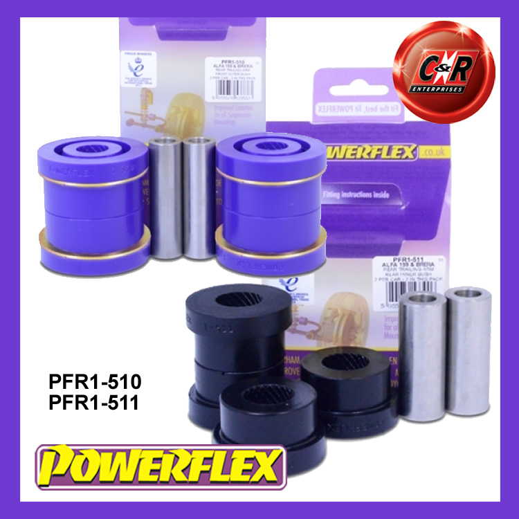 Serie de carretera PFR1-825 Powerflex Trasero Brazo De Arrastre Frontal arbustos Alfa 147 156 GT