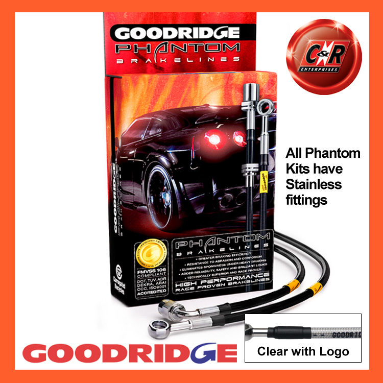 Goodridge For Mercedes G Wagon 460//461 chas055306//903695 Braided Brake Hoses