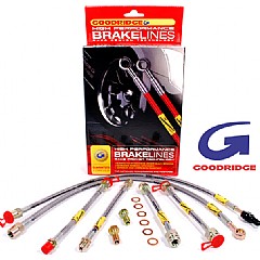 BHOSG9.4-ZP Goodridge Brake Hose Kit VW Corrado 50,  Conversion hoses front for 312mm discs, mid hoses and rear hoses (1989 - 1995)