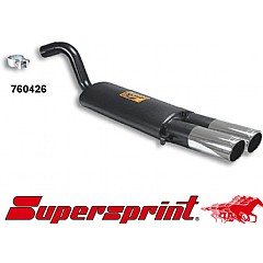 760426 Supersprint Rear Exhaust Twin Round 80mm Audi 80 Cabriolet 8G    ,  Cabrio 1.8 89 - 00