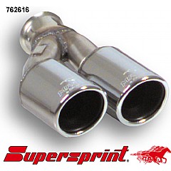 762616 Supersprint End Pipe Kit Twin Round 90mm Stainless steel Audi S3 8L    ,   To 02 Racing Parts