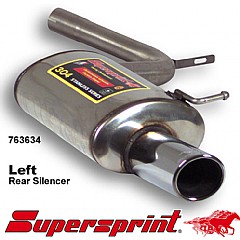 763634 Supersprint Rear Exhaust Left Single Round 90mm Audi A4 Cabriolet 8H    ,  Cabrio 1.8T 163Hp 03 - 07