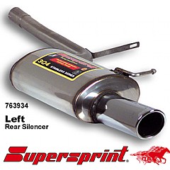 763934 Supersprint Rear Exhaust Left Single Round 90mm Audi A4 Cabriolet quattro 8H    ,  Cabrio 1.8T 163Hp-190Hp 03 On