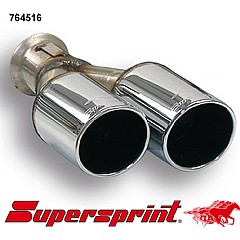 764516 Supersprint End Pipe Twin Round 80mm Audi A3 8P    ,   2.0 FSI 150Hp 03 On