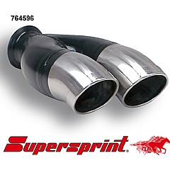 764596 Supersprint Endpipe Twin Round 76mm - 80mm DSP Stainless steel Audi A3 8P    ,   1.9 TDI 105Hp 03 On