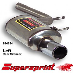 764934 Supersprint Rear Exhaust Left Single Round 90mm Audi A4 Avant 8E    ,  Avant 2.0 TDI 140Hp 05 On
