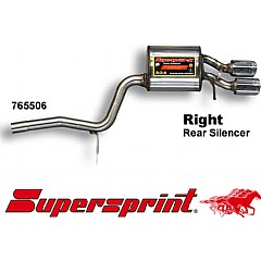 765506 Supersprint Rear Exhaust Right Twin Round 90mm. Audi S4 Cabriolet 8H    ,  Cabrio 4.2 V8 344Hp 03 - 04