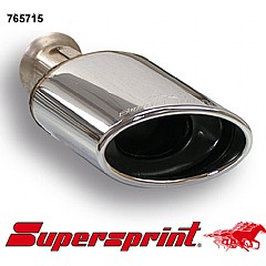 765715 Supersprint Oval End Pipe 145mm x 95mm Audi A3 Sportback 8P    ,  Sportback 1.8 TFSI 160Hp 08 On