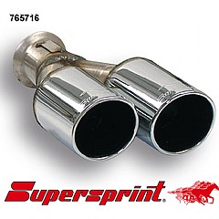 765716 Supersprint End Pipe Twin Round 80mm Audi A3 Sportback 8P    ,  Sportback 1.8 TFSI 160Hp 08 On