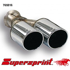 765816 Supersprint End Pipe Twin Round 80mm Audi A3 Sportback 8P    ,  Sportback 1.4 TFSI 125Hp 08 On
