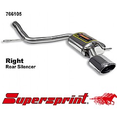 766105 Supersprint Rear Exhaust Right 145mm x 95mm Audi A6 quattro 4F    ,   3.0 TDI V6 240Hp 09 On