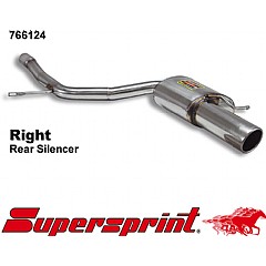 766124 Supersprint Rear Exhaust Right Single Round 100mm Audi A6 quattro 4F    ,  Saloon 4.2 V8 335Hp 04 On
