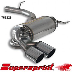 766226 Supersprint Rear Exhaust Twin Round 90mm Audi S3 8P    ,   2.0 TFSI 07 On