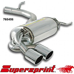 766406 Supersprint Rear Exhaust Twin Round 80mm Audi A3 Sportback 8P    ,  Sportback 1.8 TFSI 160Hp 08 On