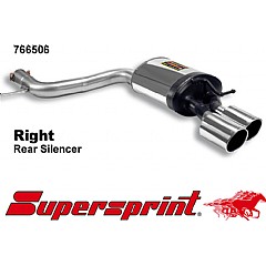 766506 Supersprint Rear Exhaust Right Twin Round 90mm Audi S6 5.2 4F,  Avant 5.2 V10 430Hp 06 On