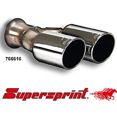 766616 Supersprint End Pipe Twin Round 90mm. Audi TT Coupe 8J    ,   2.0 TFSI 200Hp/211Hp 07 On