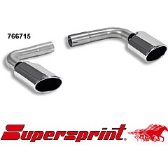 766715 Supersprint End Pipe Kit Left + Right 120mm x 80mm Audi TT Coupe 8J    ,   2.0 TFSI 200Hp/211Hp 07 On