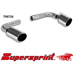 766724 Supersprint End Pipe Kit Left + Right Single Round 100mm Audi TT Coupe 8J    ,   2.0 TFSI 200Hp/211Hp 07 On