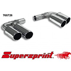 766726 Supersprint End Pipe Kit Left + Right 4 exit Twin Round 80mm Audi TT Coupe 8J    ,   1.8 TFSI 160Hp 08 On