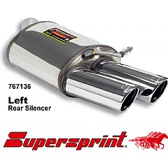 767136 Supersprint Rear Exhaust Left Twin Round 90mm Audi S5 Cabriolet 8F    ,  Cabrio 2010On 3.0 TFSI V6 333Hp