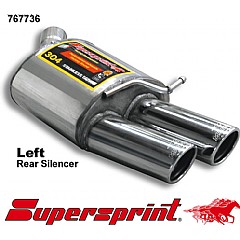 767736 Supersprint Rear Exhaust Left Twin Round 90mm Audi A5 Cabriolet 8F    ,  Cabrio 2.7 TDI 190Hp 07 On