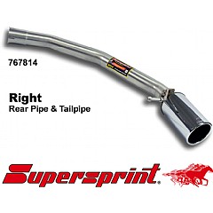 767814 Supersprint Rear Pipe Right Single Round 100mm Audi A5 Sportback 8T    ,  Sportback 3.0 TDI V6 239Hp 09 On