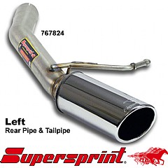 767824 Supersprint Rear Pipe Left Single Round 100mm Audi A5 Coupe 8T    ,  Coupe 2.0 TDI 170Hp 08 On