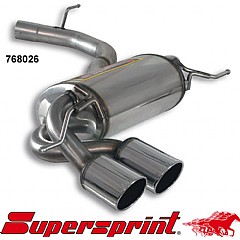 768026 Supersprint Rear Exhaust Twin Round 90mm Audi S3 8P    ,  Sportback 2.0 TFSI 08 On