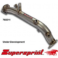 768211 Supersprint Turbo Downpipe (LHD) - (Replaces DPF) Audi A5 Cabriolet 8F    ,  Cabrio 2.0 TDI 170Hp 08 On