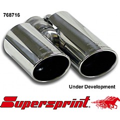 768716 Supersprint Endpipe Twin Round 90mm Audi TT Coupe 8J    ,   2.0 TDI 170Hp 09 On