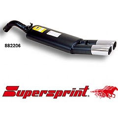 Click to Enlarge 882206 Supersprint Rear Exhaust Twin Round 76mm VW Golf Mk2 19/1G , 1.3 08/83 - 8/86