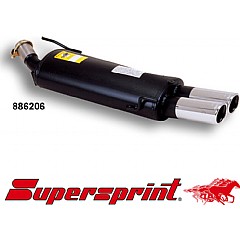 886206 Supersprint Rear Exhaust Twin Round 76mm VW Golf MK3 Cabriolet 1E    ,  Cabrio TDI 110Hp