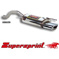 886659 Supersprint Rear Exhaust Oval EVO1 145mm x 75mm Stainless steel VW Polo 6N1    ,   1.0L 94 - 01