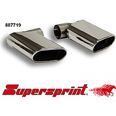 887719 Supersprint End Pipe Kit Oval Left 145mm x 75mm + Right Oval 145mm x 75mm VW Touareg 1 7L    ,   5.0 TDI V10 04 On