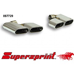887729 Supersprint End Pipe Kit, 4 exit Oval Left 145mm x 75mm + Right Oval 145mm x 75mm VW Touareg 1 7L    ,   3.6I V6 280Hp 07 On