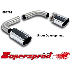 889224 Supersprint Endpipes Kit Left + Right Single Round 100mm VW Beetle 5C 2012 On,   2.0 TSI 200Hp 11 On
