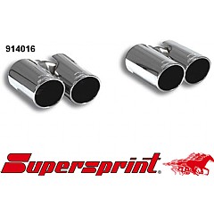 914016 Supersprint End Pipe Kit, 4 exit Left Twin Round 80mm + Right Twin Round 80mm Seat Altea 5P    ,   1.6 102Hp 04 On