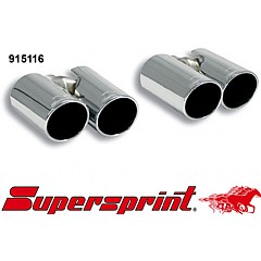 915116 Supersprint End Pipes Kit Left Twin Round 80mm - Right Twin Round 80mm VW Scirocco New 13    ,   2.0 TSI 200Hp/211Hp 08 On