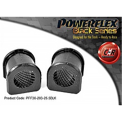 PFF36-203-25.5BLK Front Anti Roll Bar Mounts 25.5mm, MPS Only mazda 3 BK 2004-2009,