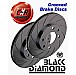 Black Diamond 12 Groove Front Vented Discs Audi A5 Coupe 8T    ,  1.8 TFSi (PR Code 1LT) ( 10/07 >)