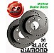 Black Diamond Drilled Front Vented Discs VW Beetle New 9C/1C    ,  1.4 16v ( 98 >)