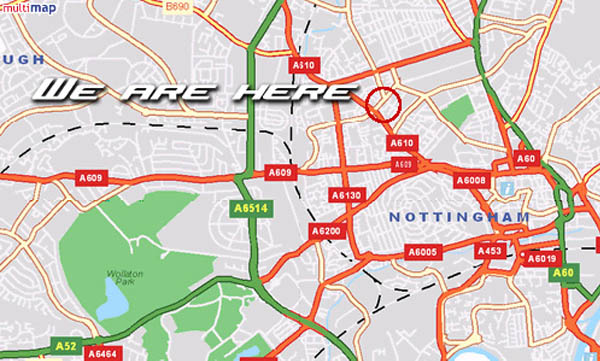 Map of C&R location in Nottingham